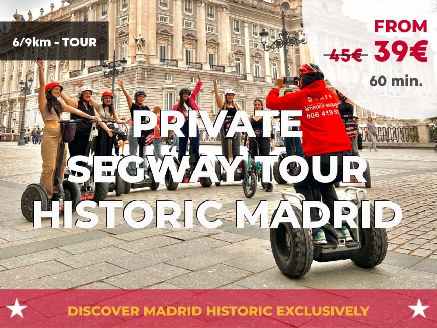 Private segway tour madrid historic. Royal Palace, Palaza Mayor, Templo of Debod, Plaza España